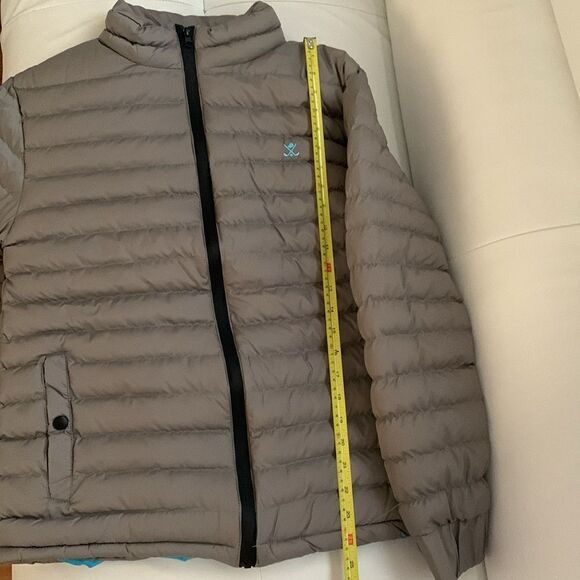 Sir Raymond Tailor Grey Ribbed Puffer Men’s Golf Jacket Size L - Picture 6 of 11